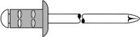 Polygrip Blindniete Alu/Stahl - Flachrundkopf
