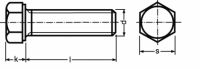 Sechskantschraube DIN 933, Stahl 8.8 verzinkt