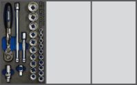 1/3 Werkzeugmodul für Steckschlüsselgarnitur 1/2", 25-tlg.