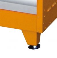 Höhenverstellbare Füße für Gefahrstoff-Rollladenschrank Typ RSG