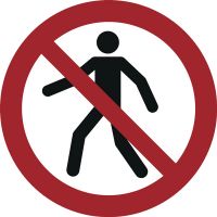 Verbotsschild für Fußgänger verboten nach DIN EN ISO 7010