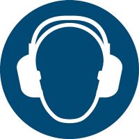 Gebotsschild Gehörschutz tragen nach DIN EN ISO 7010