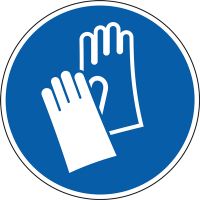 Gebotsschild Handschutz benutzen nach DIN EN ISO 7010