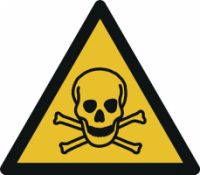 Warnschild vor giftigen Stoffen nach DIN EN ISO 7010