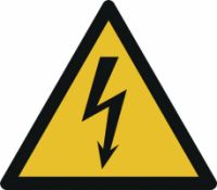 Warnschild  vor gefährlicher elekt. Spannung nach DIN EN ISO 7010