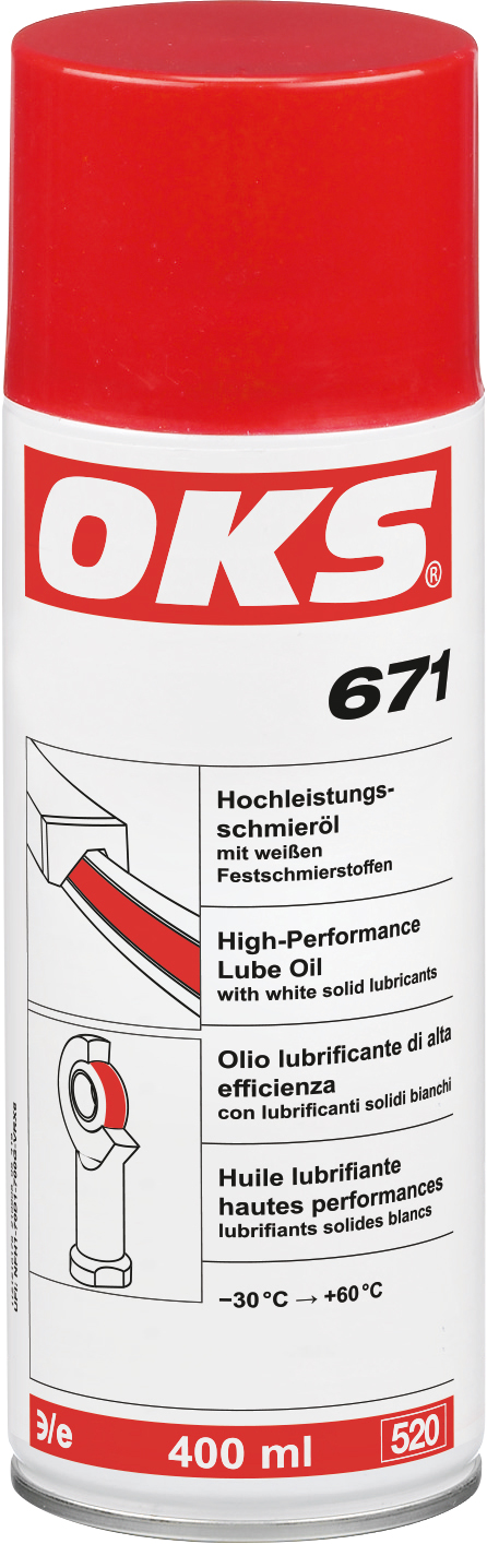 OKS 671 Hochleistungsschmieröl mit weißen Fettschmierstoffen, Inhalt 400 ml,  Gebinde Spraydose
